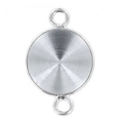 Engaste separador para pegar PureCrystal 1122 10 mm plateado