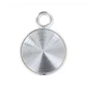 Engaste colgante para pegar PureCrystal 1122 8 mm plateado