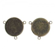 Engaste Eco separador 3 anillos fondo plano 18 mm bronce
