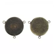 Engaste Eco separador 3 anillos fondo plano 20 mm bronce