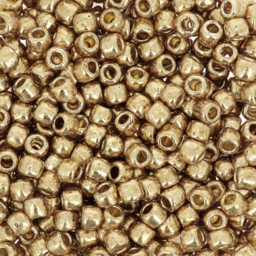 Rocalla Toho 8/0 TO8RPF592 - PF Vellón Dorado Galvanizado x8g