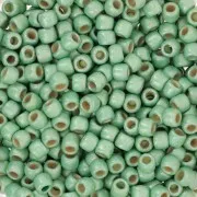Rocalla Toho 8/0 TO8RPF570F - PF Mint Green Galvanized Frosted x8g