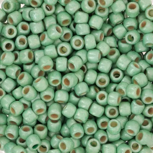 Rocalla Toho 8/0 TO8RPF570F - PF Mint Green Galvanized Frosted x8g