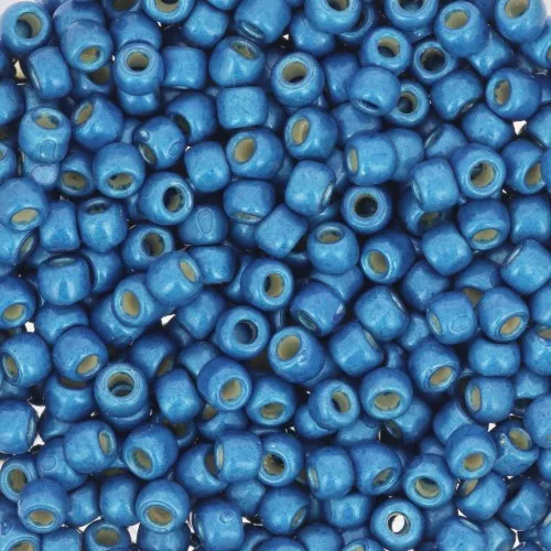 Rocalla Toho 8/0 TO8RPF584F - PF Turkish Blue Mat Galvanized x8g