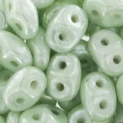 SuperDuo 2,5x5 mm Luster Chalk Light Green x10g