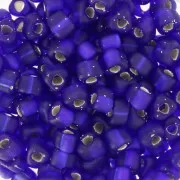 Triángulo Miyuki 5/0 TR5-20F - Cobalto mate forrado de plata x8g