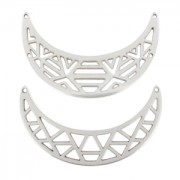 Entrepieza para collar torques 64x19/64x17 mm Chapado Plateado envejecido x2