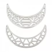 Entrepieza para collar torques 64x19/64x17 mm Chapado Plateado envejecido x2