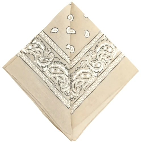 Bandana 100% algodón - Cachemira - Beige x1