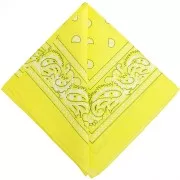 Bandana 100% algodón - Cachemira - Amarillo limón x1