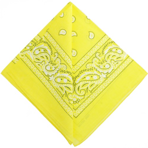 Bandana 100% algodón - Cachemira - Amarillo limón x1