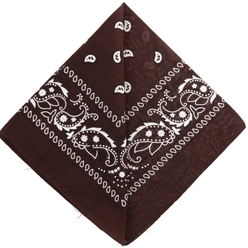 Pañuelo 100% algodón - Cachemira - Marrón oscuro x1