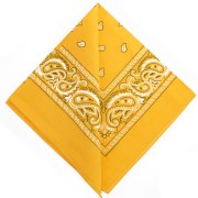 Bandana 100% algodón - Cachemira - Amarillo oscuro x1|raw }}