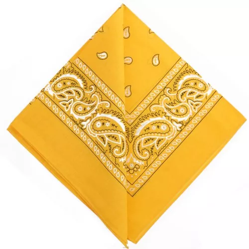 Bandana 100% algodón - Cachemira - Amarillo oscuro x1