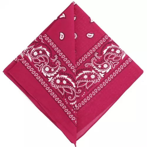 Pañuelo 100% algodón - Cachemira - Fucsia x1