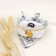 Bandana 100% algodón - Cachemira - Gris claro x1