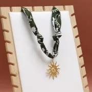 Pañuelo 100 % algodón - estampado Cachemira - Verde x1