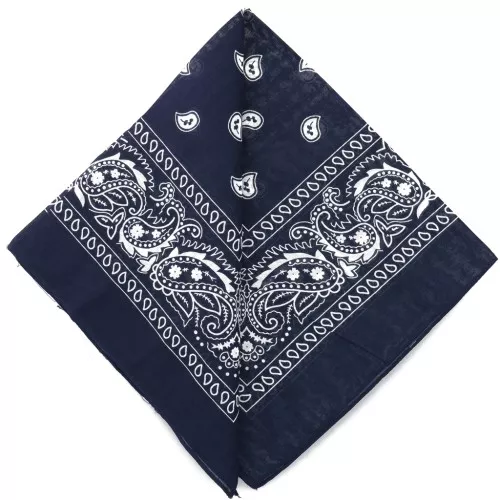 Pañuelo 100% algodón - Cachemira - Azul Marino x1