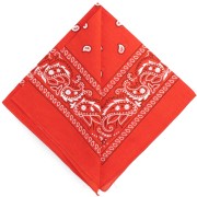 Pañuelo 100 % algodón - estampado Cachemira - Naranja oscuro x1