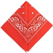 Pañuelo 100 % algodón - estampado Cachemira - Naranja oscuro x1