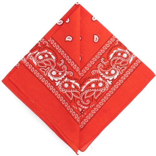 Pañuelo 100 % algodón - estampado Cachemira - Naranja oscuro x1