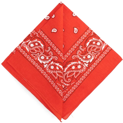 Pañuelo 100 % algodón - estampado Cachemira - Naranja oscuro x1