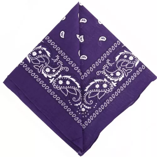 Pañuelo 100% algodón - Cachemira - Morado oscuro x1