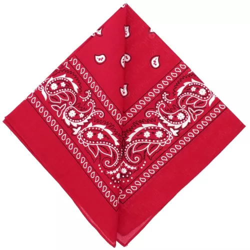 Pañuelo 100% algodón - Cachemira - Rojo x1