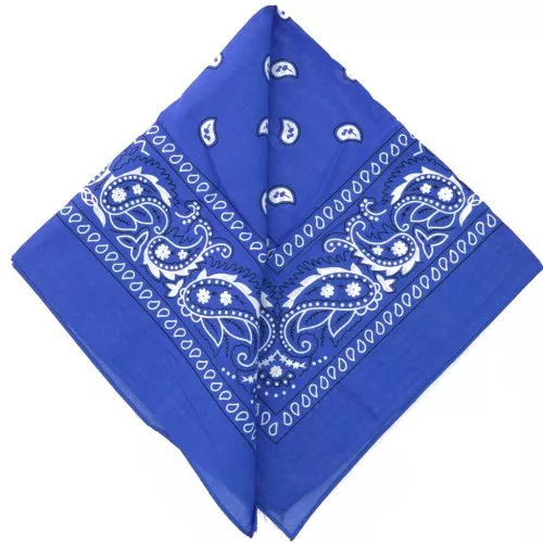 Pañuelo 100% algodón - Cachemira - Azul real x1
