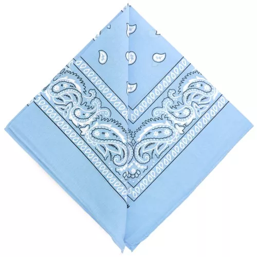 Pañuelo 100% algodón - Cachemira - Azul cielo x1