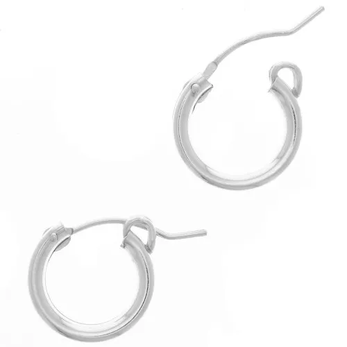 Pendientes de aro 13 mm - del hilo 2.2 mm - Plateado 925 x2