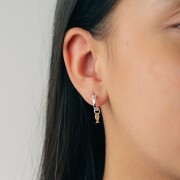 Pendientes de aro 13 mm - del hilo 2.2 mm - Plateado 925 x2