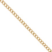 Cadena Rombo a rayas 6 mm - acero inoxidable 316L dorado x50cm|raw }}