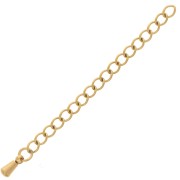 Cadena extensible de malla Rombo de 50 mm y gota - Europa - Acero inoxidable 316L Dorado