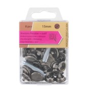 Corchetes Y herramienta para colocar 15 mm gunmetal x8|raw }}