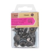Corchetes Y herramienta para colocar 15 mm black nickel x8|raw }}