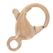 Cierre mosquetón 9 mm - Fabricación europea - Acero inoxidable 316L chapado en oro rosa x1