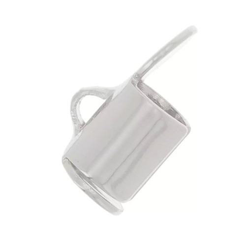 Terminal tejido de cuentas rocallas & Delica Miyuki 5 mm - Plateado x 10