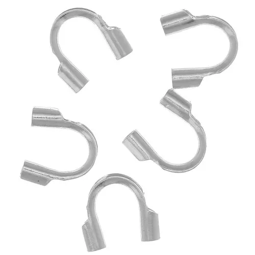 Protectores-terminales de hilo y cable 0,5 mm - Plateado x20