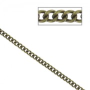 Cadena malla plana 2,3 mm bronce x1m|raw }}