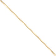 Cadena malla gourmette 2,3 mm Dorado con oro fino x1m