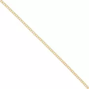 Cadena malla gourmette 2,3 mm Dorado con oro fino x1m