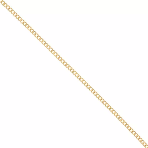 Cadena malla gourmette 2,3 mm Dorado con oro fino x1m