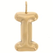 Colgante con letra del alfabeto en forma de globo, 23,5 x 11,5 mm - I - Acero inoxidable 304 Dorado x 1