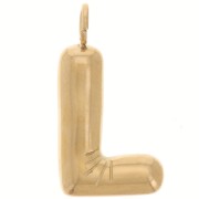 Colgante Letra Abecedario Bola 23x12 mm - L - Acero inoxidable 304L Dorado x1|raw }}