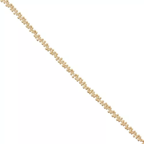 Cadena malla racimo 4 mm Dorado con oro fino x0.5m