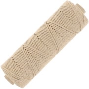 Bobina de cordón de algodón trenzado de 2,5 mm - made in France - Beige - Dorado x100m|raw }}