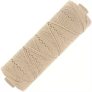 Bobina de cordón de algodón trenzado de 2,5 mm - made in France - Beige - Dorado x100m