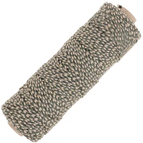 Bobina de cordón de algodón trenzado francés de 2,5 mm - Caqui, Beige, Dorado x100m