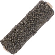 Bobina de cordón de algodón trenzado francés de 3 mm - Negro - Dorado x100m|raw }}